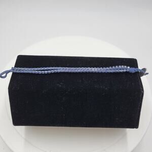 American Eagle Outfitters Women's Bracelet 7" Blue Single Rope Cord Rhinestone